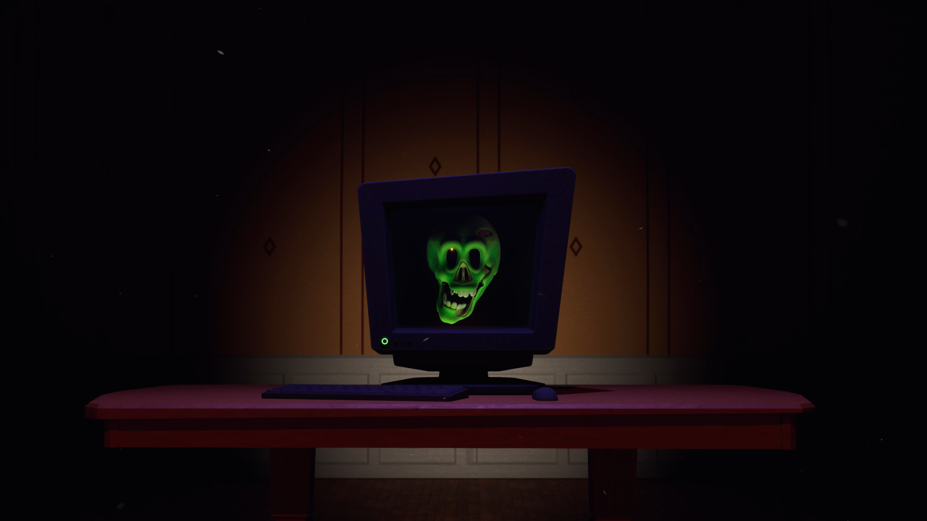 The Undead Dev artwork with a glowing skull on a retro monitor.